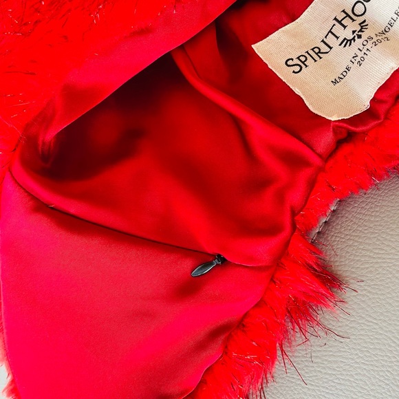 SpiritHoods Electric Elf Half-Hood OG Glitter Red Cat Ears Made in LA 2011-12 - Picture 5 of 12